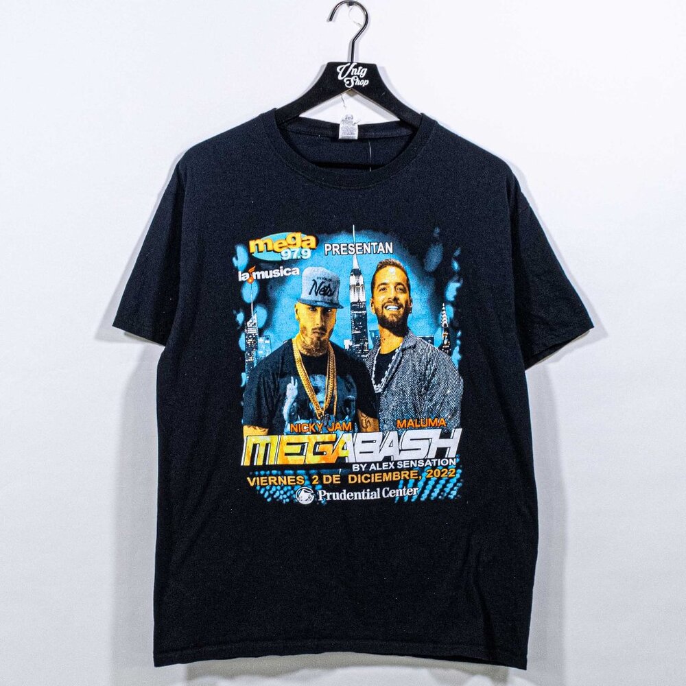 Mega 97.9 Maluma Rap T-Shirt Large Y2K